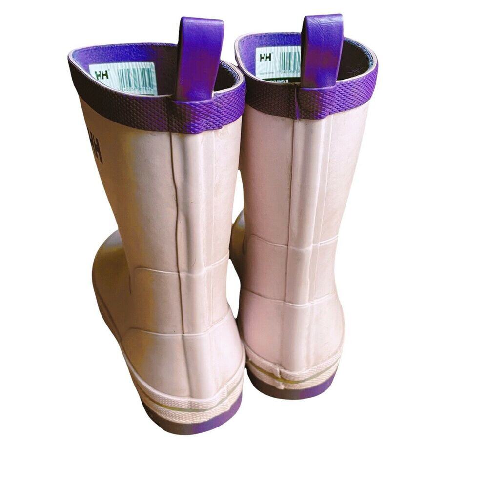 Helly Hansen JK Midsund 3 Rain‎ Boots Sz 4 US/34 EU Youth Pink Fairytale … - Picture 3 of 5